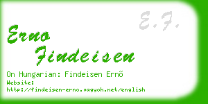 erno findeisen business card